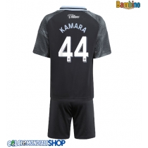 Maglie da calcio Aston Villa Boubacar Kamara #44 Seconda Maglia Bambino 2025-26 Manica Corta (+ Pantaloni corti)